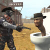 cowboy vs skibidi toilets