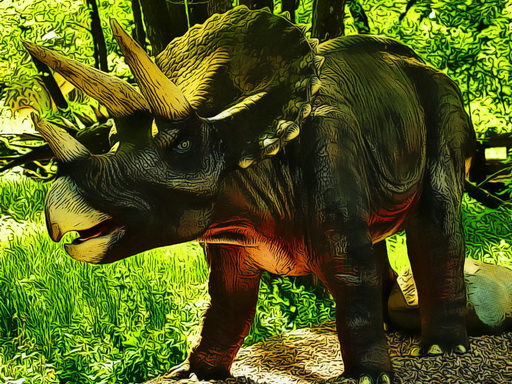 Quebra-cabeça do dinossauro Triceratops